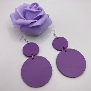 Handcrafted Purple Earrings